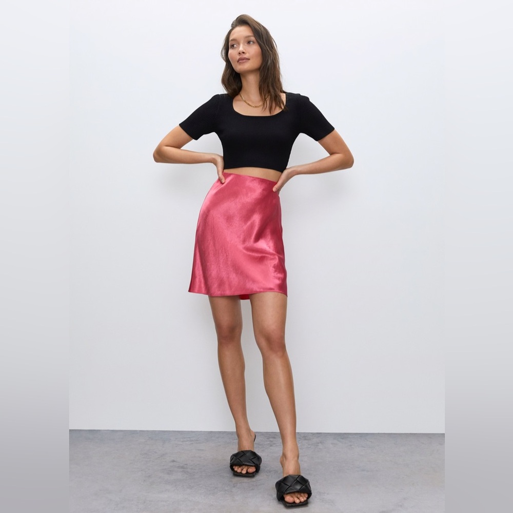 Aritzia Babaton Pink Slip Mini‎ Skirt